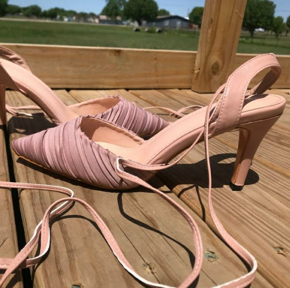 Stiletto lace up Heels pointed toe